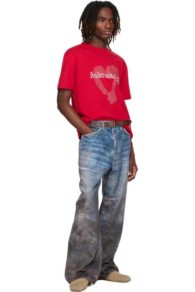 Andersson Bell Red Essential Heart T-shirt, photo 5 of 5 from SSENSE