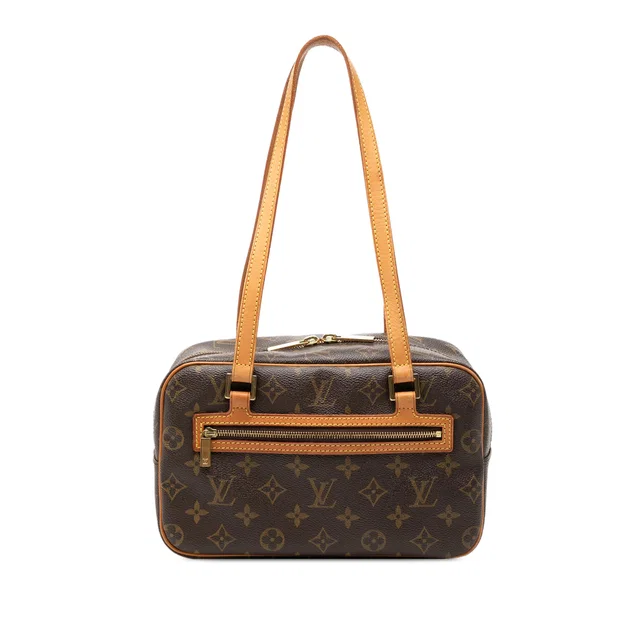 Brown Louis Vuitton Monogram Cite MM Shoulder Bag in Brown Coated canvas from Designer Revival
