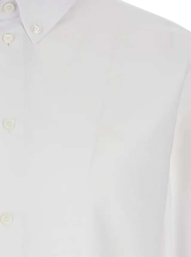 Burberry White Shirt with Button Down Collar in Cotton Man in White 100% Cotton, photo 6 of 6 from Gaudenzi Boutique