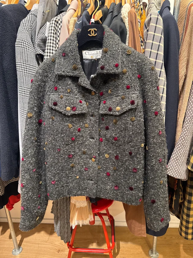Dior Polka Dot Tweed Jacket in Tweed from Luxury Promise