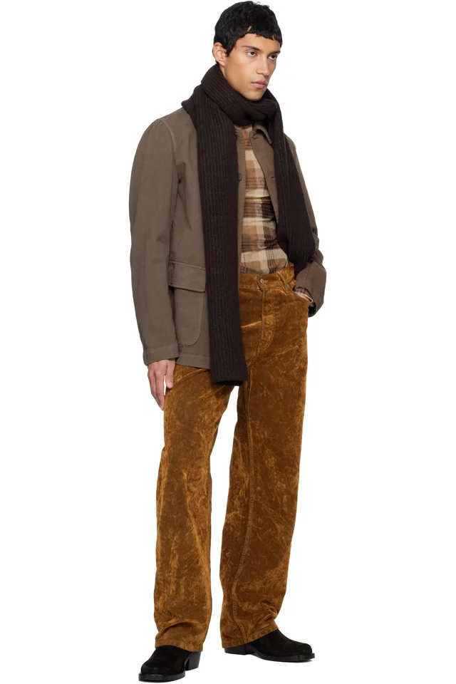 Dries Van Noten Gray Wool Scarf, photo 2 of 2 from SSENSE