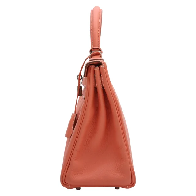 Hermès 2013 Kelly 28 Crevette in Clemence leather from VINTAGE QOO TOKYO, photo 2 of 16