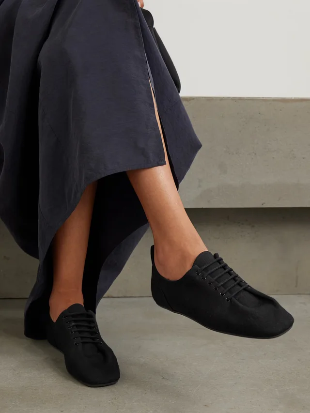 TOTEME Recycled cotton-twill sneakers in Black, photo 2 of 2 from NET-A-PORTER (Canada)