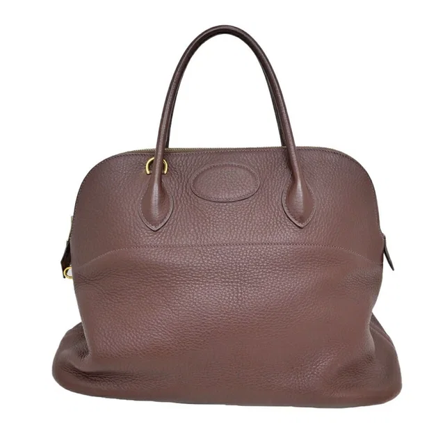 Hermès Bolide 35 Tote Bag Hand Havana Taurillon Clemence in Clemence leather from The Reluxe