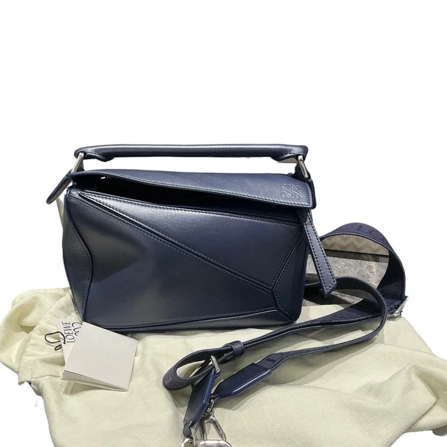 Loewe Puzzle Small Navy Bag in Navy from Luxury Promise