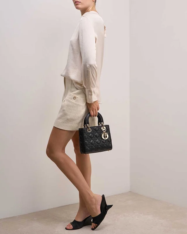 Dior Lady Small Lamb Black in Black Lambskin from SACLÀB, photo 2 of 9