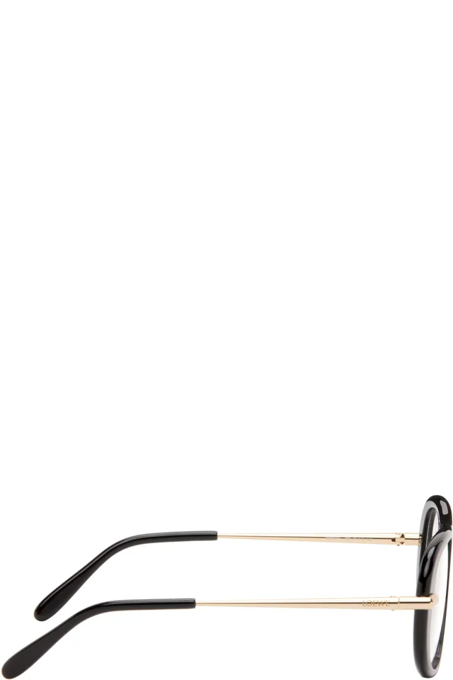 LOEWE Black Slim Glasses, photo 2 of 4 from SSENSE