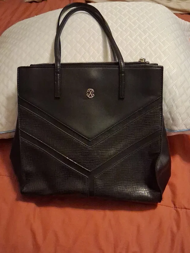 Christian Lacroix Women's Tote Bag With Chevron Texture in black from Poshmark