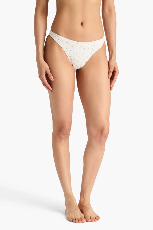 Peony Swimwear Recycled Broderie Anglaise Bikini Bottoms, photo 2 of 4 from THE OUTNET