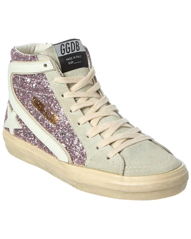 Golden Goose Slide Glitter & Suede Sneaker, image 1 of 1 from Gilt