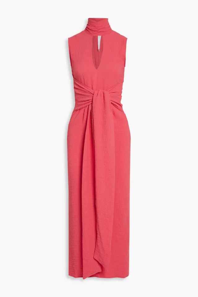 Quincy Cloqué Midi Dress in Pink, image 1 of 1 from THE OUTNET
