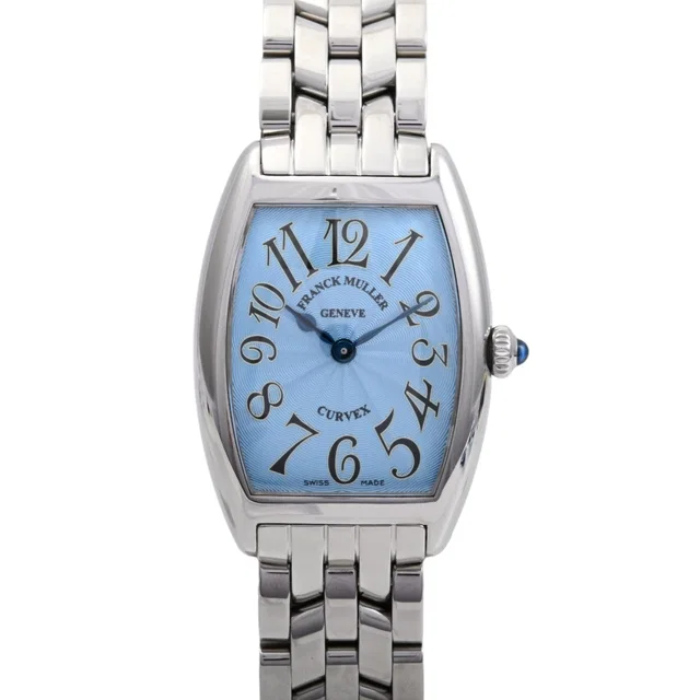 Franck Muller Tonneau Carvex 1752QZ Quartz Light Blue in Blue from VINTAGE QOO TOKYO