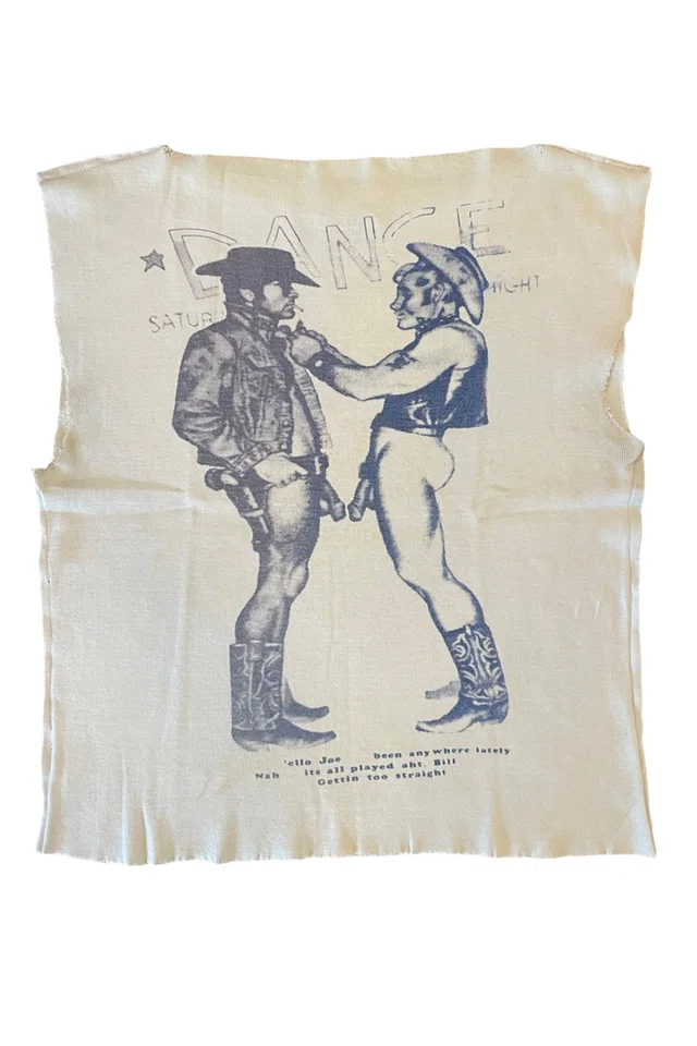Vivienne Westwood & Malcolm Mclaren Iconic "Cowboys" Sex T-shirt 1975 from Resurrection Vintage