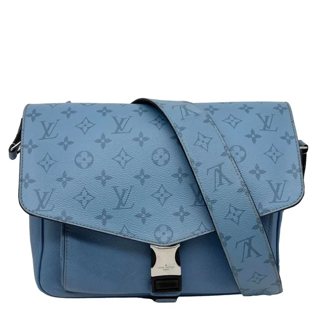 Louis Vuitton Taigarama Messengerama Denim Messenger Bag Blue in Blue Denim from Dallas Designer Handbags