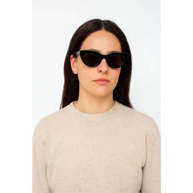 Stella McCartney Women's Cat eye Sunglasses - Black in black from Depop, photo 1 of 1