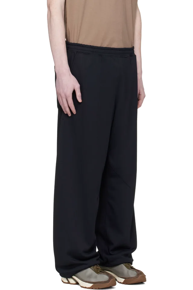 nanamica Black Polyester Pile Sweatpants, photo 2 of 4 from SSENSE