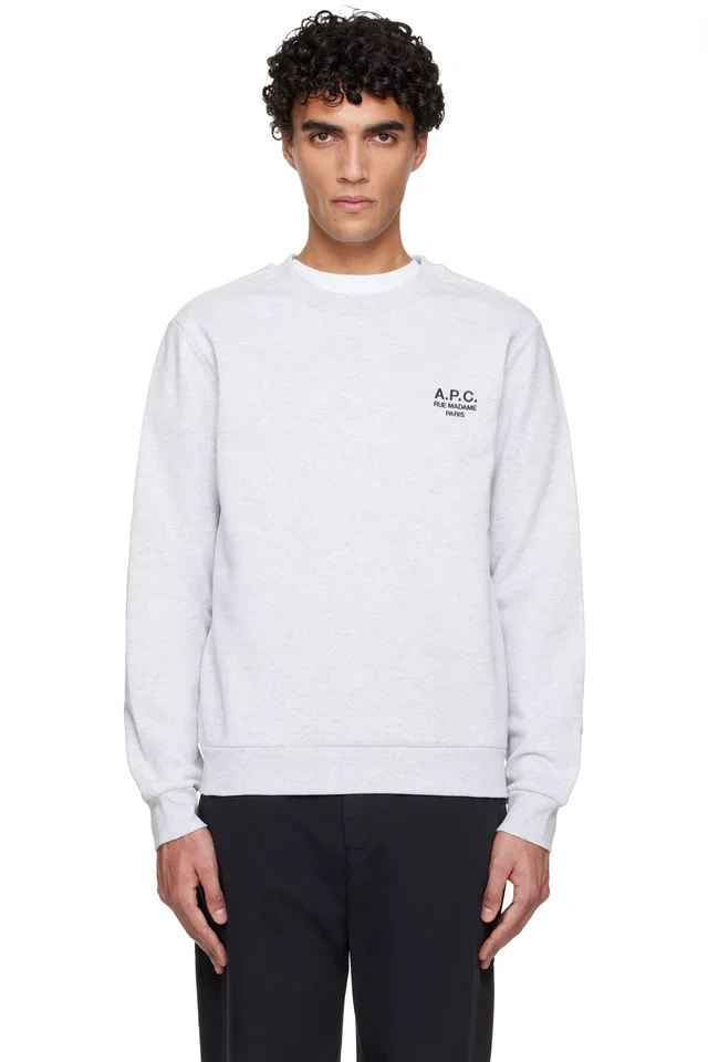 A.P.C. Gray Standard 'Rue Madame' Sweatshirt, image 1 of 1 from SSENSE