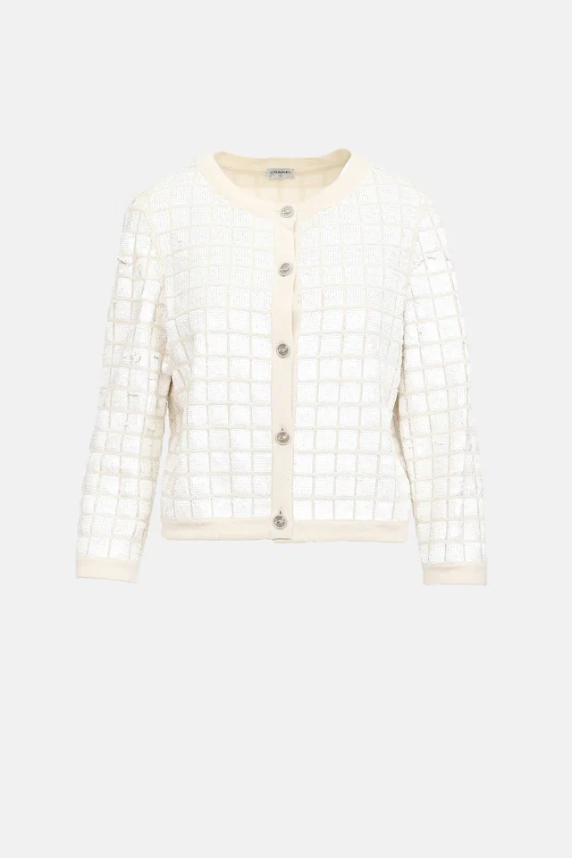 Chanel 2008 Sequin Cashmere Cardigan in Cashmere from VSP Consignment