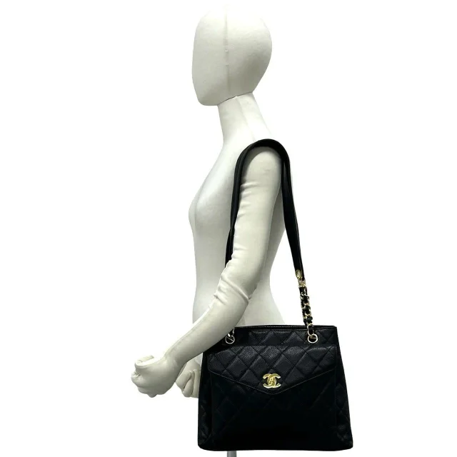 Chanel Matelasse Caviar 2way Shoulder Tote in Black Caviar leather from LuxUness, photo 2 of 10