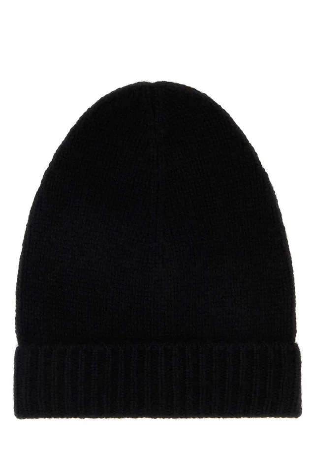 The Row Pavir Beanie — Black Exterior: Cashmere Nylon Beanies in Black Nylon from HEWI