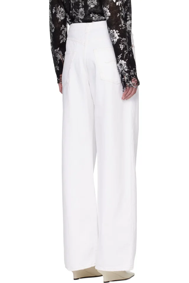 R13 SSENSE Exclusive White Baggy Damon Jeans, photo 3 of 4 from SSENSE
