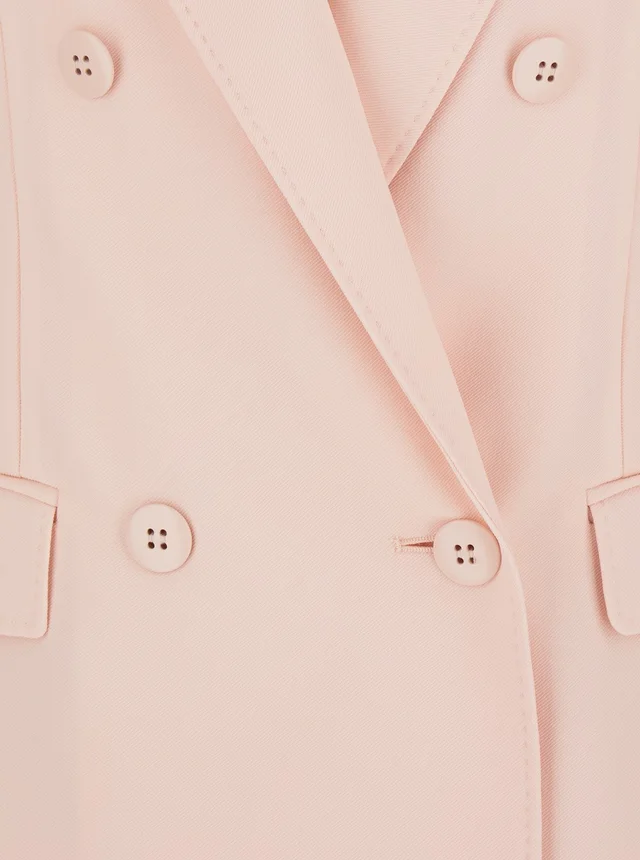 Maxmara studio Pink Double-breasted Jacket with Peak Revers in Virgin Wool Women in Pink 100% Virgin Wool, photo 5 of 5 from Gaudenzi Boutique