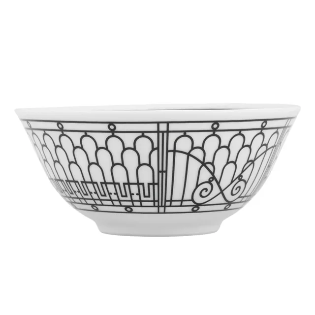 Hermès H Deco Bowls (Set of 2) White/BlackP037084P Porcelain Size 12.5 cm in White from GALLERY RARE, photo 4 of 10