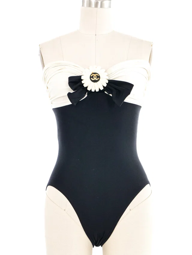 1990 Chanel Camellia Swimsuit in Resin from Arcade Vintage