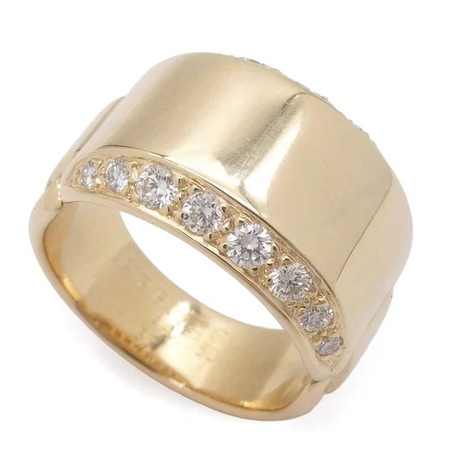 Hermès Belt Motif Ring Yellow Gold Diamond 56 in Yellow from The Reluxe