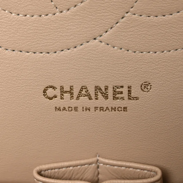 Chanel Caviar Quilted Jumbo Double Flap Beige in Beige Caviar leather from FASHIONPHILE, photo 6 of 9