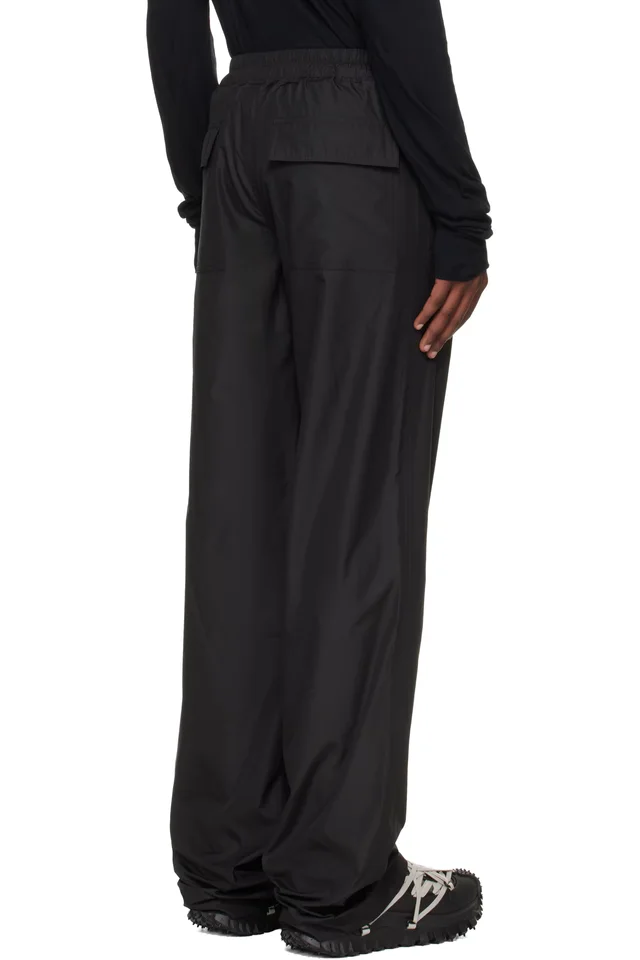 Moncler + Rick Owens Black Drawstring Trousers, photo 3 of 4 from SSENSE