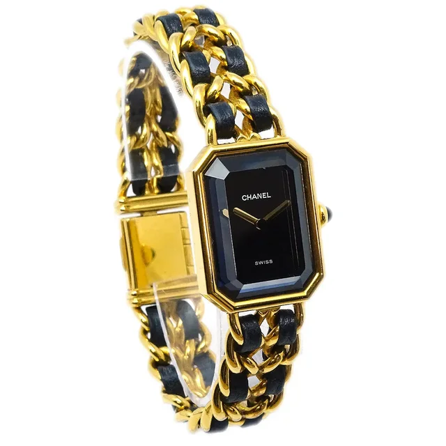 Chanel Premiere Watch Gold #L in Gold Leather from AMORE Vintage Tokyo