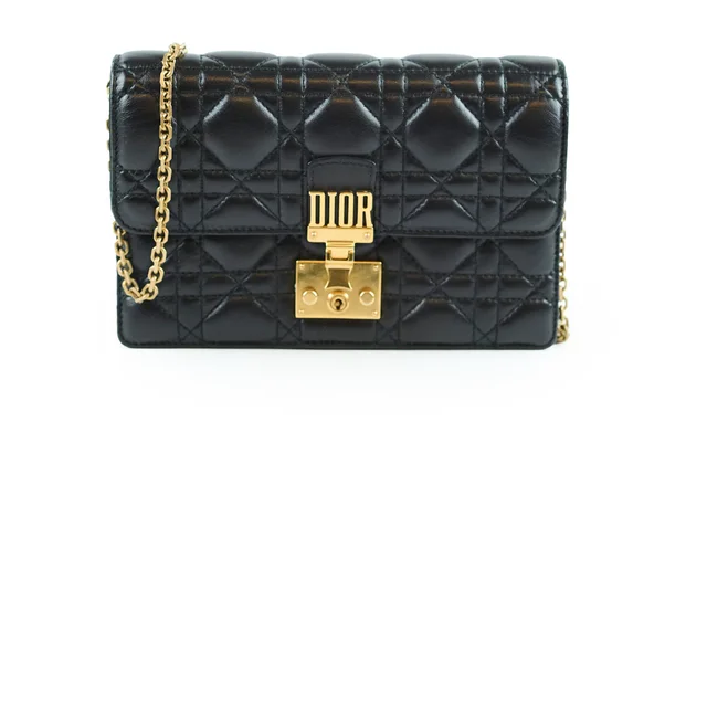 Dior Dioraddict WOC Black in Black Leather from The Purse Affair