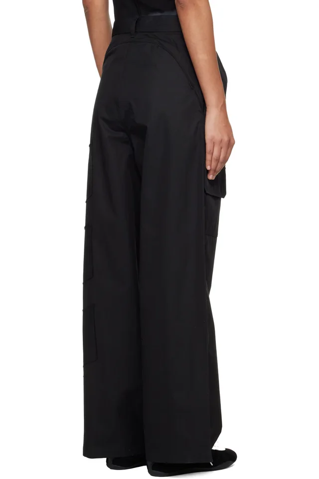 Y-3 Black Wide Cargo Pants, photo 3 of 4 from SSENSE