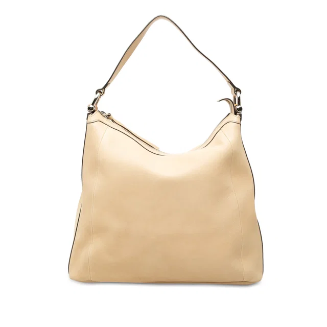 Brown Gucci Calfskin Bamboo D Ring Hobo Shoulder Bag in Brown Calfskin from Designer Revival