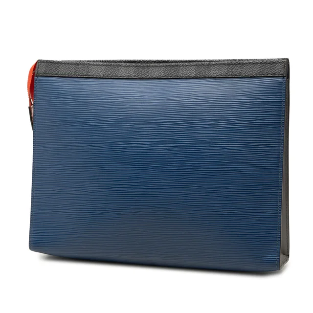 Blue Louis Vuitton Epi Damier Graphite Pochette Voyage MM Clutch Bag in Blue Canvas from Designer Revival, photo 2 of 2