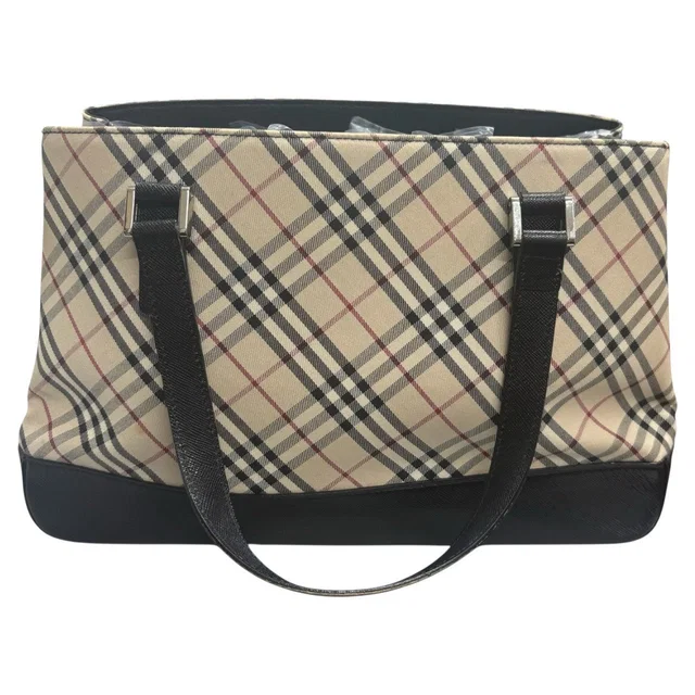 Burberry Nova Check Canvas Leather Handbag in Canvas from LuxUness