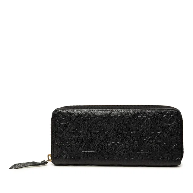 Black Louis Vuitton Monogram Empreinte Zippy Long Wallet in Black Leather from Designer Revival