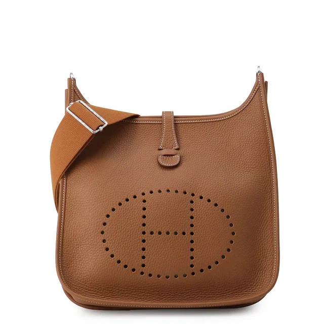 Hermès Evelyne3 Gold Taurillon Clemence Size PM in Gold Clemence leather from GALLERY RARE