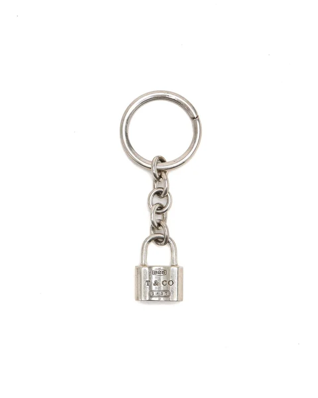 Tiffany & Co. Lock Silver Key Ring in Silver from A Retro Tale
