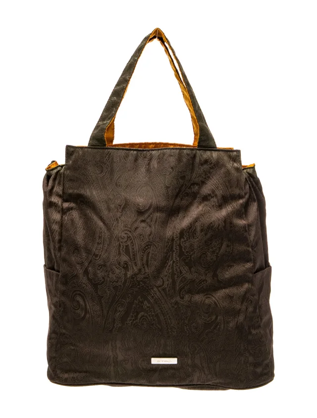 Etro Tote in brown|red Nylon from The RealReal