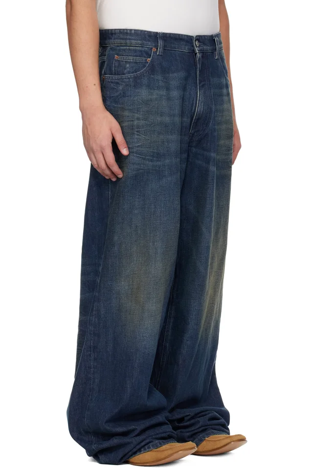 MM6 Maison Margiela Blue 5 Pockets Jeans, photo 2 of 4 from SSENSE