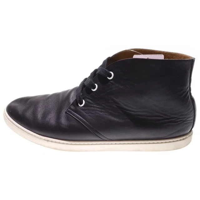 Hermès Ex-Libris Leather Lace-Up Low-Cut Sneakers Black in Black Leather from The Reluxe