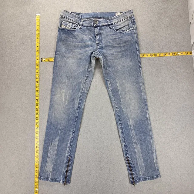 Diesel Jeans Womens 32x34 Blue Zivy Low Rise Skinny Light Wash Zip Ankle 008n4 in blue Denim from Poshmark