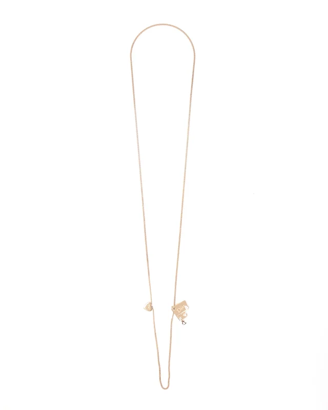 Dior Cards Heart Long Necklace in Silk from A Retro Tale, photo 2 of 4