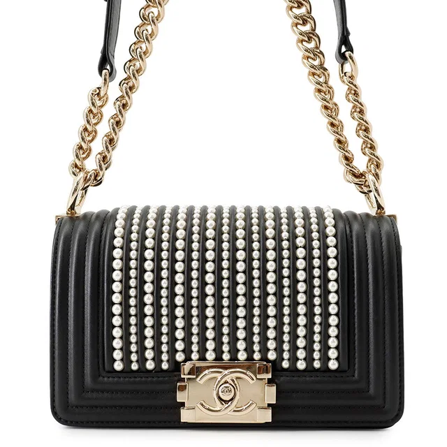 Boy Chanel ChainShoulder Bag BlackA67085 Leather in Leather from GALLERY RARE