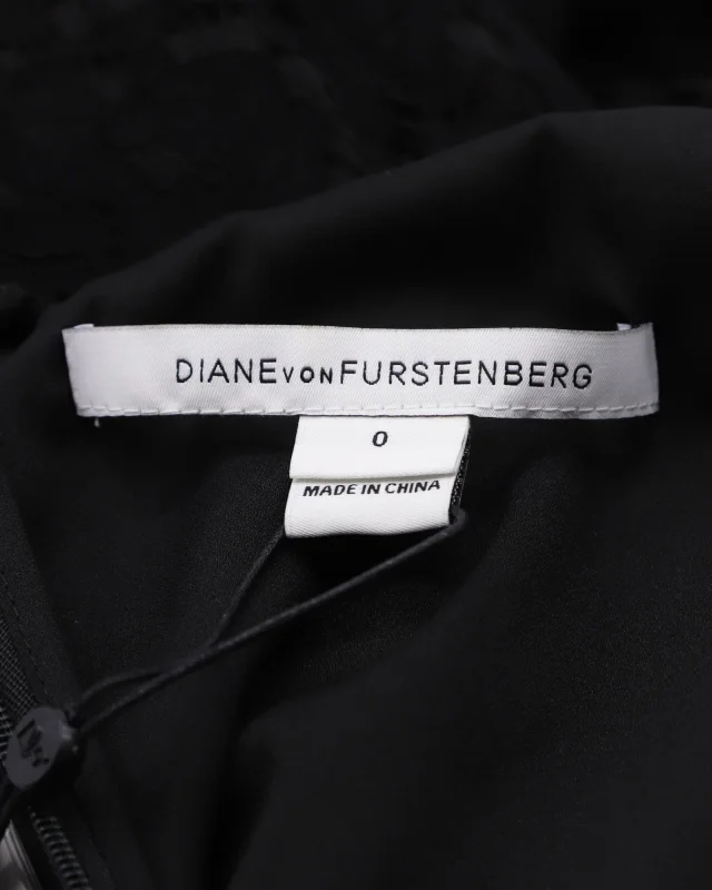 Diane von Furstenberg Kyara Tux Lace Jumpsuit in Black Cotton in Black, photo 6 of 6 from ShopSimon