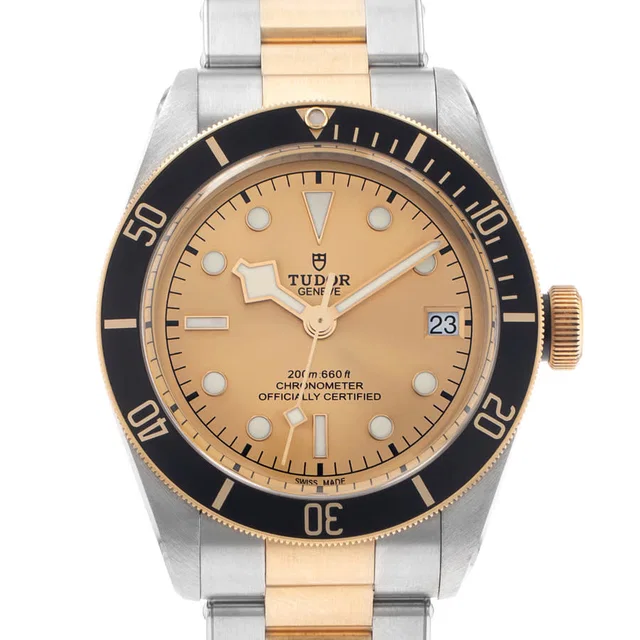 Tudor Black Bay Automatic Champagne Dial Mens Watch 79733 in Black from Jomashop.com