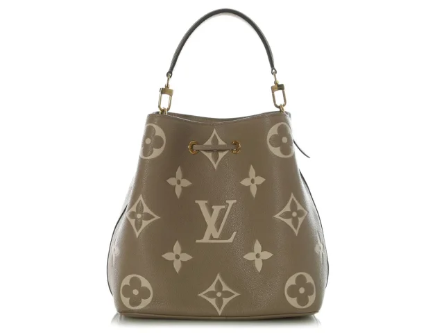 Louis Vuitton Dove and Cream Bicolor Monogram Empreinte NéoNoé MM in White Leather from Ann's Fabulous Finds, photo 6 of 10