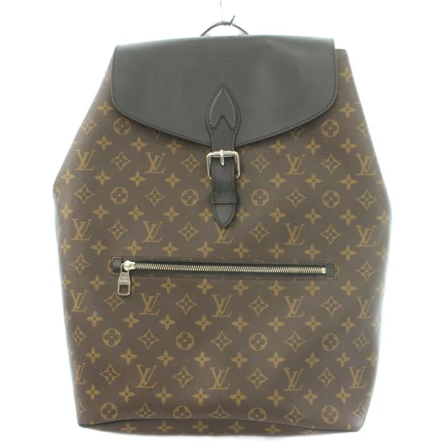 Louis Vuitton Monogram Macassar Parc Backpack Canvas Logo Contrast Brown Black in Black Canvas from The Reluxe